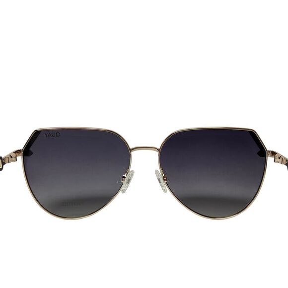 New Quay Australia Main Character Sunglasses Gold Smoke Polarized - Picture 3 of 8